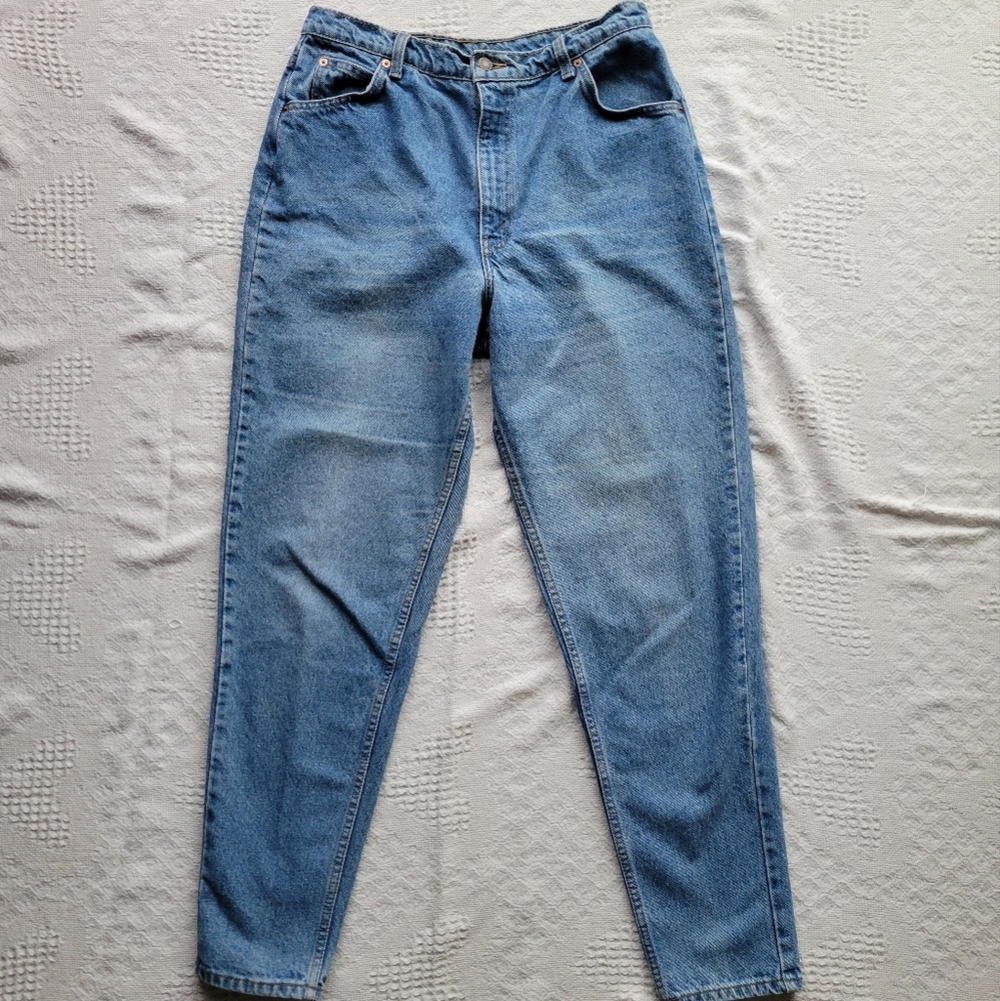 Levi's Vintage 816 Orange Tag Ladies/Unisex High-Raise Tapered Medium Wash Jean